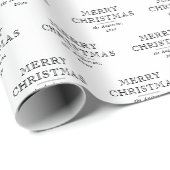 Modern Minimal Typography Holiday Merry Christmas Cadeaupapier (Rol Hoek)