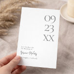 Modern Minimal Typography Wedding Save the Date<br><div class="desc">Your wedding day is going to be beautiful, and sharing the news should feel just as special. Set a flawless tone right from the start with a Save the Date that is simple, chic, and incredibly stylish. If you love a clean and modern look, this design is perfect for you....</div>