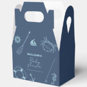 Modern Minimal Vissen Nautical Boy Baby shower Bedankdoosjes (Open)