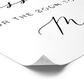 Modern Minimal Vrijgezellenfeest raadt het kussent Poster (Hoek)