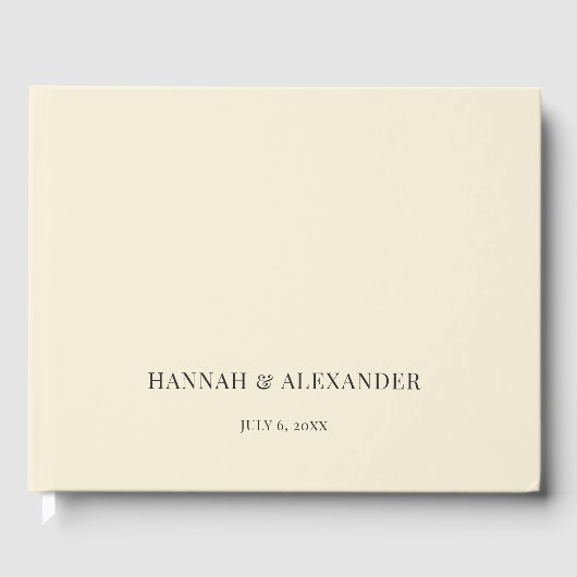 Modern Minimal Wedding Guest Book Gastenboek (Voorkant)