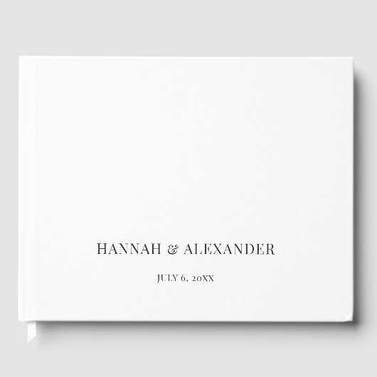 Modern Minimal Wedding Guest Book Gastenboek (Voorkant)