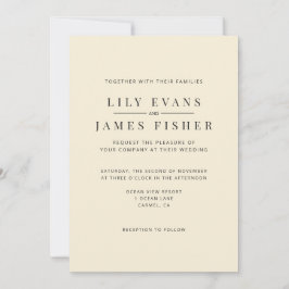 Modern Minimal Wedding Invitation Kaart