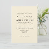 Modern Minimal Wedding Invitation Kaart (Staand voorkant)