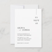 Modern Minimal Wedding Invitation Kaart (Voorkant)