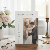 Modern Minimal Wedding Invitation with Photo Kaart