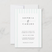Modern Minimal Wedding Invitation with Stripe Kaart (Voorkant)