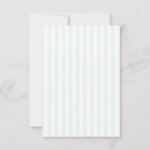 Modern Minimal Wedding Invitation with Stripe Kaart (Achterkant)
