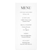 Modern Minimal Wedding Menu (Voorkant)