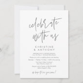 Modern Minimal Wedding Reception Dinner Kaart (Voorkant)