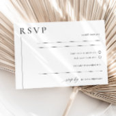 Modern Minimal Wedding RSVP Briefkaart LAYLA