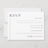 Modern Minimal Wedding RSVP Briefkaart LAYLA (Voorkant)