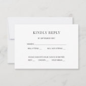 Modern Minimal Wedding RSVP Card Kaart (Voorkant)