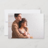 Modern Minimal Wedding RSVP Card Photo on Back Kaart (Achterkant)