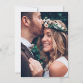 Modern Minimal Wedding Thank You Card with Photo Bedankkaart (Achterkant)