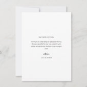 Modern Minimal Wedding Thank You Card with Photo Bedankkaart (Voorkant)