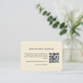 Modern Minimal Wedding Website QR Code Insert Card Informatiekaartje (Staand voorkant)