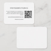 Modern Minimal Wedding Website QR Code Insert Card Informatiekaartje (Voorkant / Achterkant)