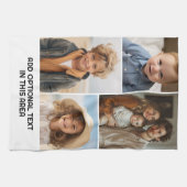 Modern Minimal White 4 Photo Collage - Chunky teks Theedoek (Horizontaal)