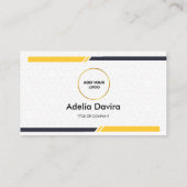 Modern Minimal White Gold Consultant Business Card Visitekaartje (Achterkant)