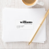 Modern minimal white return address etiket (Insitu)