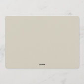 Modern Minimal Winter Floral Wedding Kaart (Achterkant)