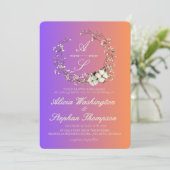 Modern Minimal Winter Floral Wedding Kaart (Staand voorkant)