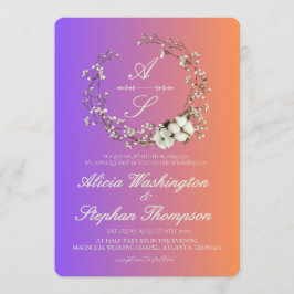 Modern Minimal Winter Floral Wedding Kaart