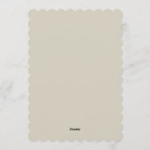 Modern Minimal Winter Floral Wedding Kaart (Achterkant)