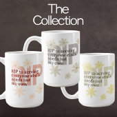 Modern Minimal Yellow Custom Floral Self Care  Koffiemok