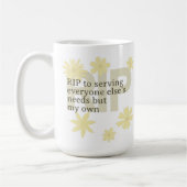 Modern Minimal Yellow Custom Floral Self Care  Koffiemok (Links)