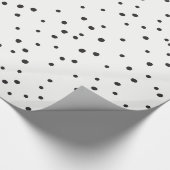 MODERN MINIMAL zwarte dalmation onperfecte plekken Cadeaupapier (Hoek)
