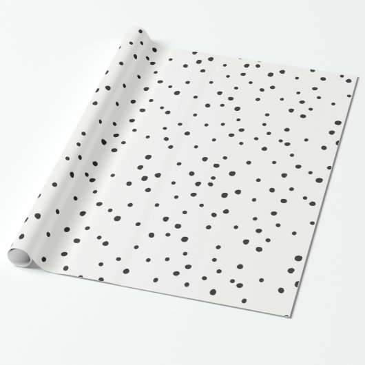 MODERN MINIMAL zwarte dalmation onperfecte plekken Cadeaupapier (Uitgerold)