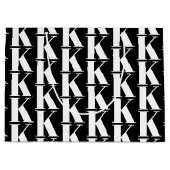 Modern Minimale Bedrijf Monogram Business Black Groot Cadeauzakje (Voorkant)