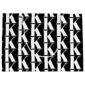 Modern Minimale Bedrijf Monogram Business Black Groot Cadeauzakje (Achterkant)