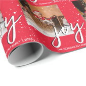 Modern Minimale Joy | Kerstfeestdag Cadeaupapier (Rol Hoek)