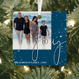 Modern Minimale Joy | Kerstfeestdag Metalen Ornament