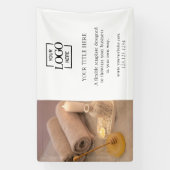 Modern Minimalis Business Logo Photo Professional Spandoek (Verticaal)