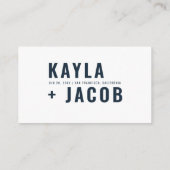 Modern + Minimaliserende Typografie Wedding Websit Informatiekaartje (Achterkant)