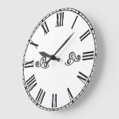 Modern Minimalism Black Roman Numbers  Grote Klok (Hoek)