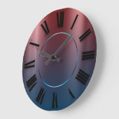 Modern minimalisme Burgundy Maroon Roman Numbers Grote Klok (Hoek)