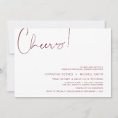 Modern minimalisme Burgundy Script repesal Dinner Kaart (Voorkant)