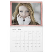 Modern minimalisme | Coral Custom 12 Photo Overlay Kalender (Jan 2026)