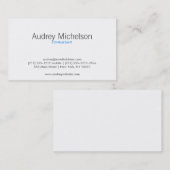 MODERN MINIMALISME GRIJS/BLAUW Visitekaartje (Voorkant / Achterkant)