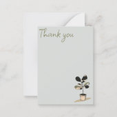 Modern minimalisme handgetekende stijl bedankt notitiekaartje (Voorkant)