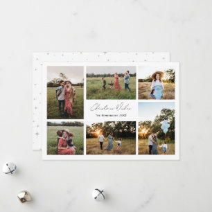 Modern Minimalisme Kerstwensen 6 Foto Feestdagenkaart