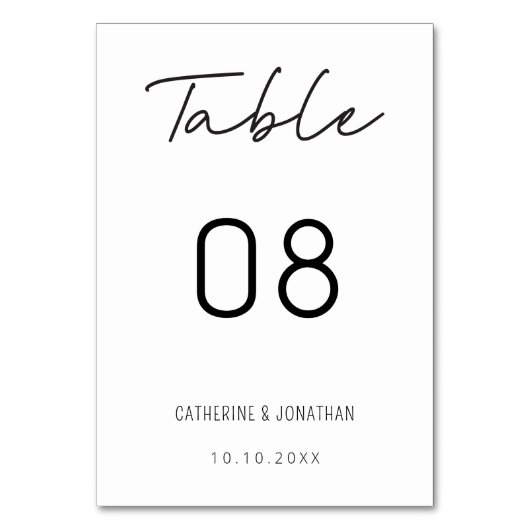 Modern minimalisme: legant bruiloft kaart (Achterkant)