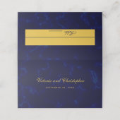 Modern Minimalisme Stijlschrift Marine Blauw Bruil Plaatskaartje (Buitenkant ongevouwen)