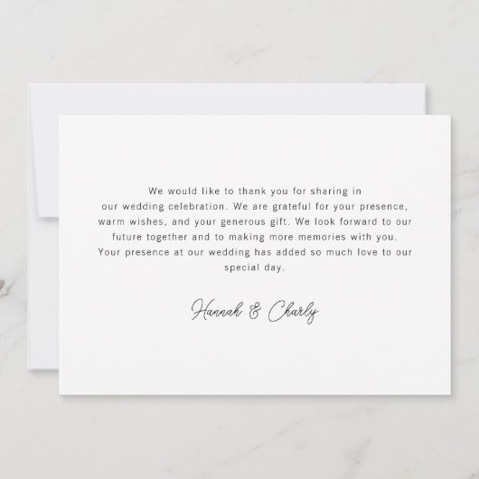 Modern minimalist 1 Foto bedankt (Achterkant)