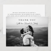 Modern minimalist 1 Foto bedankt (Voorkant / Achterkant)